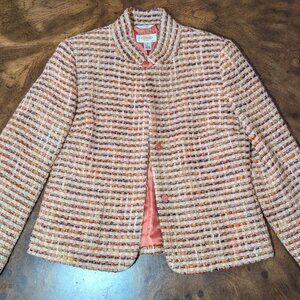 Talbots 100% Italian Wool Blazer – Size 8 | Classic Tweed Jacket - EUC